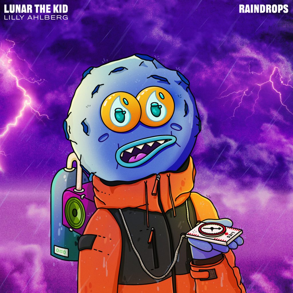 Lunar the Kid x Lilly Ahlberg new single Raindrops Cover art